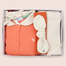 블루독베이비 [블루독베이비]OR하트포켓골지상하복+골지리본헤어밴드SET