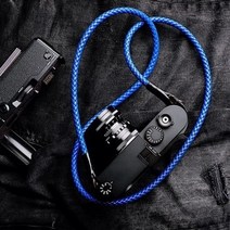 손으로 짠 정품 가죽 카메라 스트랩 leica m10 q q2 fujifilm xt20 xt30 x100v xe4 ricoh gr gr3 nikon z6 z7 sx10 g7x, 파란색