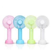 [사은품증정]휴대용 손 여름 손풍기 거치형 미니 핸드 핸디 선풍기 뉴이지팬, 그린, ST-90