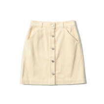 OIOI 오아이오아이 CORDUROY BUTTON SKIRT CREAM