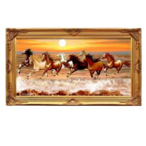 일출 팔마도 행운 성공 그림 사무실 거실 풍수그림 비즈자수 큐빅 보석십자수 재료 세트, 150x60cm, 1개