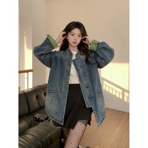 여성 봄 데님 자켓