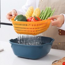 과일세척기 야채세척기 가정용 초음파 과일세척기 6pcs 주방 드레인 필터 과일 야채 세척 바구니 스토리지 박스 홀더 홈 주방 주최자 액세서리, 없음