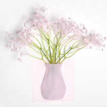 벽장식 간편부착 실리콘 화병 3color DD-10841, 화이트