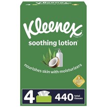 [정품] Kleenex 코코넛 오일 알로에 및 비타민 E가 함유된 수딩 로션 페이셜 티슈