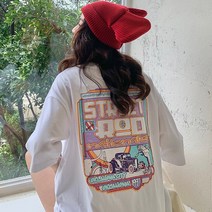 일상더함 데일리 프린팅 오버핏 티셔츠
