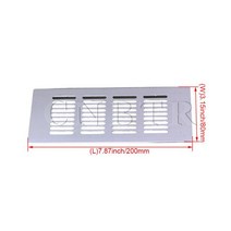 알루미늄 에어 벤트 환기 그릴 커버 브릿지 모양 플레이트 실버 4 피스, 02 200mm