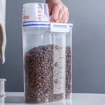 애견 강아지 고양이 반려동물 사료보관함 보관통 계량컵 2kg, 반려동물 사료 보관함