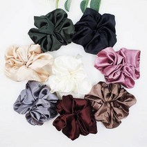 리얼 새틴 곱창머리끈 곱창밴드 스크런치 8color