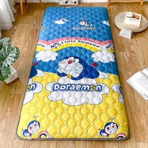 두툼한 요메트 싱글 매트리스 이불, 무지개 고양이