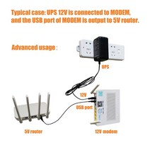 안정화 용량 DU-2S50 220V 5V 9V 12V 백업 전원 공급 장치 5000mAh UPS WiFi 라우터 LED CCTV 카메라, 01 US Plug