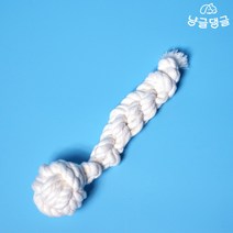 냥글댕글 국산 면로프 치석제거 강아지 이갈이 장난감 고양이 터그놀이 셀프 토이 로프장난감, 1개, 미니 꽈베기 냥글볼(아기용 추천)