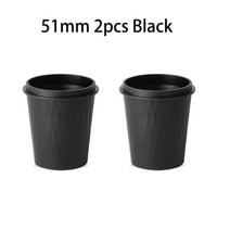 MHW3BOMBER 커피 도징 컵 5158mm Portafilters 전문 카페 바 기계 도구 홈 바리스타 액세서리, 2pcs 51 Black
