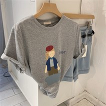 여성의류 전문점 철회함 거물급 마름질 잔품명세서 새는 것을 줍다 홍콩무드 CHIC t셔츠 여하