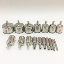 드릴 비트 세트 십자 육각 유리 타일 다이아몬드 코팅 대리석 세라믹 구멍 톱 링 47, 38mm
