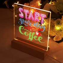 괩컷특조명종류 DIY 아크릴 led조명 나만의 무드등 만들기 수면등 수유등 투명 아크릴판 보드마커펜 네온사인 조명 인테리어 전구 소품 선물용 큉다덮 L6QgV+Gl3Od, 아크릴LED+마커펜흰색