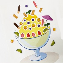 영아 유아 빙수 꾸미기 스티커 워크북 활동지 엄마표 미술 자료 언어발달 사고력 놀이 교구, 2. 멜론