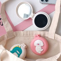 휴대용 접이식 거울 빗 헤어브러쉬 거울빗 세트 여행용 미니 간이 손거울, 랜덤1P