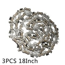 전동공구부품 1/3Pcs 18 Inch 45cm 62 드라이브 링크 전기 톱 체인 블레이드 3/8 quotLP 0.050게이지 목재 절단 부품, [02] 3PCS, 02 3PCS