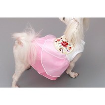 해피앤퍼피 강아지한복 애견 한복 개량드레스 XS-5XL, 개량드레스 핑크