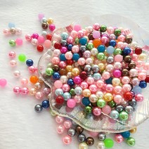 8mm 무구멍 컬러진주 100p 300p 500p, 100p 한봉
