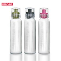 네오플램 실리콘 내열유리 드레싱보틀 오일병 소스병 240ml 그린/블랙/핑크, 블랙