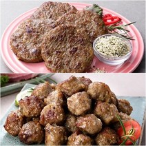 떡갈비 1kg / 미트볼 1kg / 소고기(국내산) 13% + 돼지고기(국내산) 54% (업체별도, 햄프씨드 떡갈비 1kg