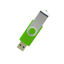 usb기기 usb Exuanck 사용자 정의 로고 금속 회전 USB 2.0 4 기가 바이트 8 16 32 메모리 플래시 드라이브, 03 green_07 2GB