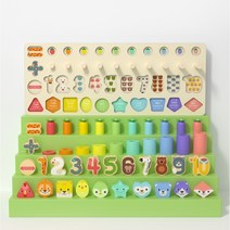 [피셔프라이스소근육놀이세트] 고려베이비 5IN1 숫자 원목 퍼즐 소근육 발달 놀이 장난감 아기 유아 교구, 5IN1 숫자퍼즐판