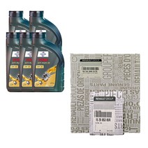 뉴QM3 디젤 훅스 플렉스 34 5W30(5L) 르노 순정 필터 엔진오일세트