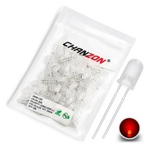 확산 5mm Led 다이오드 키트 화이트 레드 그린 블루 옐로우 오렌지 2V 3V LED전조등 H7전조등 안개등 발광 구색 패키지 Diy Arduino Pcb 회로, [09] 100pcs Red Frosted