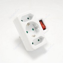 eu 확장 소켓 onoff 스위치 16a 250v 4.8mm 2 핀 유럽 표준 확장 소켓 전원 확장 플러그 변환기, 1-3소켓