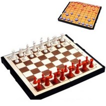 SOCEAN 소형 체스+장기 양면 폴더 보드 자석 게임 어린이 체스 두기 장기 테이블 게임 고급 체스 용품 자석 장기판 접이식 체스판 자석 보드 게임판 초등 교구 장난감 아동 게임 장난감 두뇌 교구 게임 용품