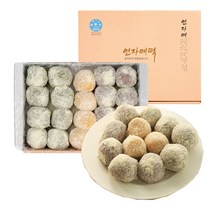 연자매 3색 두텁떡 (60g x 20개) 선물떡 간식떡
