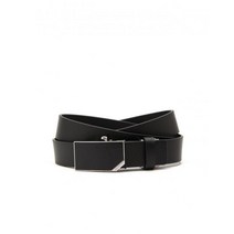 JILLSTUART MEN ACC 블랙 사선 라인 로고 가죽벨트 YE