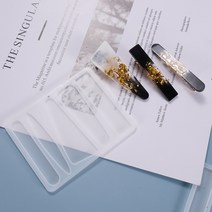 리리아트 레진공예 레진아트 머리핀몰드 5종 머리핀 세트 모음 DIY 부자재, 머리핀몰드+실버 롱머리핀 3개