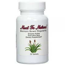 Next to Nature Tablets: Herbal Aid Regularity Pure Aloe Vera Dietary Supplement 75 Tablets USA 미국