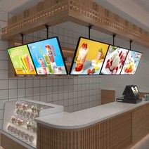 벽메뉴판 카페 벽걸이 전자 식당 모니터 디지털사이니지, 40x60cm 디지털메뉴판