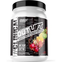 뉴트렉스리서치 Outlift 임상적으로 투여된 운동 전 파워하우스 시트룰린 BCAA 크레아틴 베타-알라닌 타우린 금지 물질 없음 과일 펀치 20인분