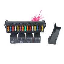 범용 자동차 12V 40A 릴레이 블레이드 퓨즈 박스 블록 홀더 15 웨이 트럭 퓨즈 홀더 4 웨이