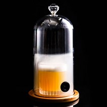 플라스틱 흡연 cloche 후드 분자 요리 음식 돔 커버 뚜껑 고무 구멍 나무 기반 칵테일 케이크 음료 t21c, 없음