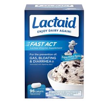 Lactaid 랙트에이드 페스트 락토스 락타아제 엔자임 유당 Fast Act Lactose Lactase Enzyme 96정