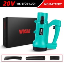 정원용송풍기 미니 무선 충전식 터보 송풍기 wosai mt 시리즈 무선 전기 공기 송풍기 풍압 5.4kpa 잎 송풍기 정원 도구 18v makita 리튬 배터리, ws-lf20-루오지, 유럽 ​​연합