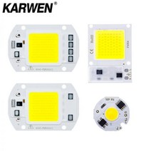 드라이버 COB LED 램프 칩 3W 5W 7W 9W 10W 20W 30W 50W 220V 스마트 IC 전구 투광 조명 스포트라이트 필요 없음, 웜 화이트