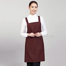 갈색 폴리앞치마(끈)
