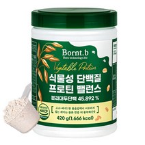 본트비 식물성 단백질 프로틴 밸런스 420g 1통, 없음