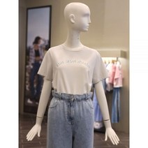 오즈세컨 글리터 레터링 티셔츠 O22D4TTO067W(3405877) 백화점