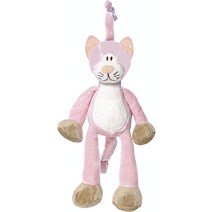Teddykompaniet Diinglisar Adorable Stuffed Animal Lovely Realistic Large Pink Cat Musical Pull Anima, 한개옵션0