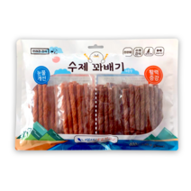 반려견 덴탈케어 강아지 간식 수제꽈배기 실중량 400g 연어와 소고기, 단품