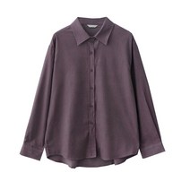 코튼 코듀로이 퍼플 놀이공원 코디 데일리룩 증명사진 옷 여성 면접복장 출근룩 블라우스